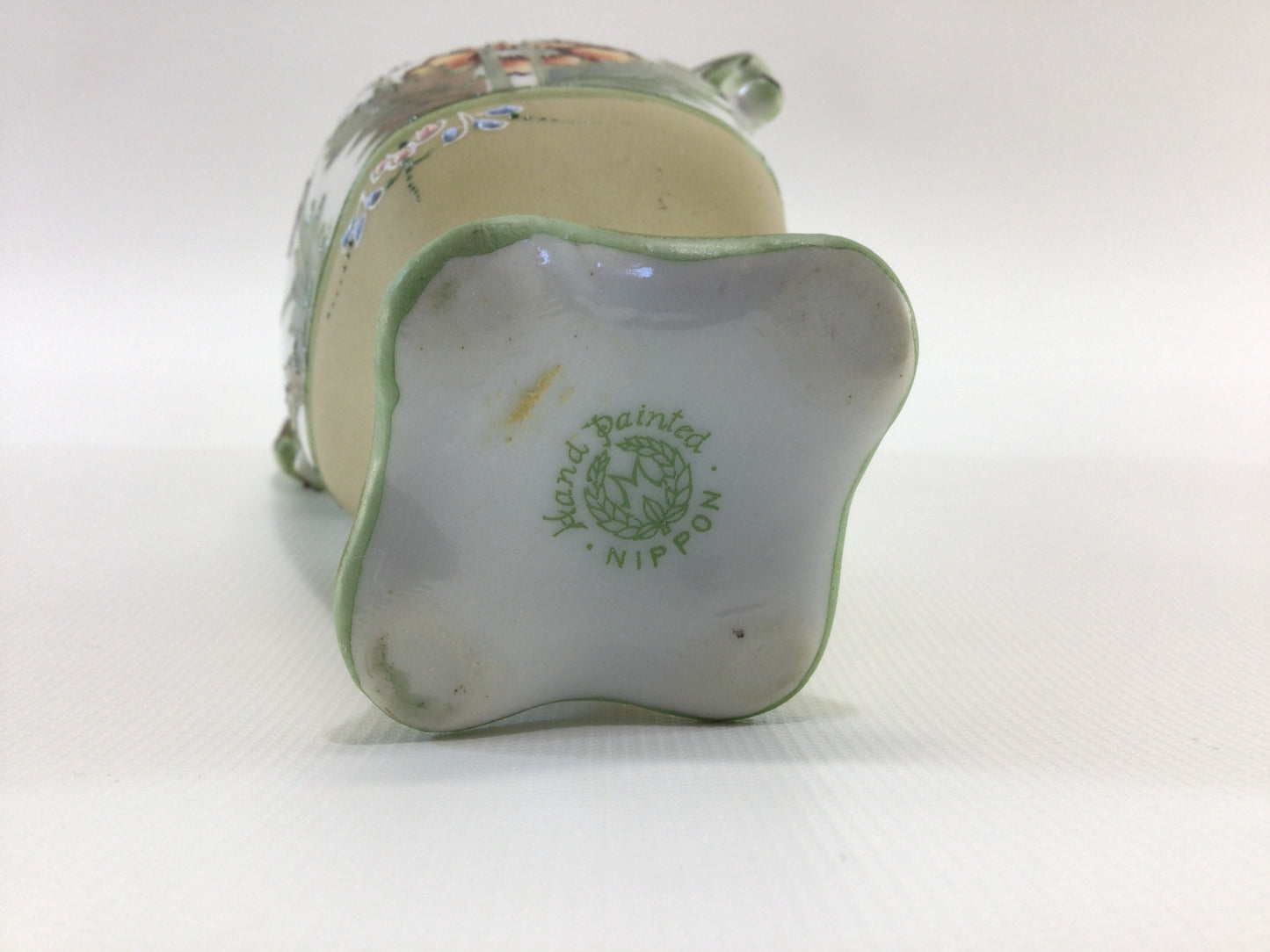 Nippon Porcelain Ceramic 6" Bud Vase with Hand Painted Floral Motif Accents Quality Made Antique Home Decor