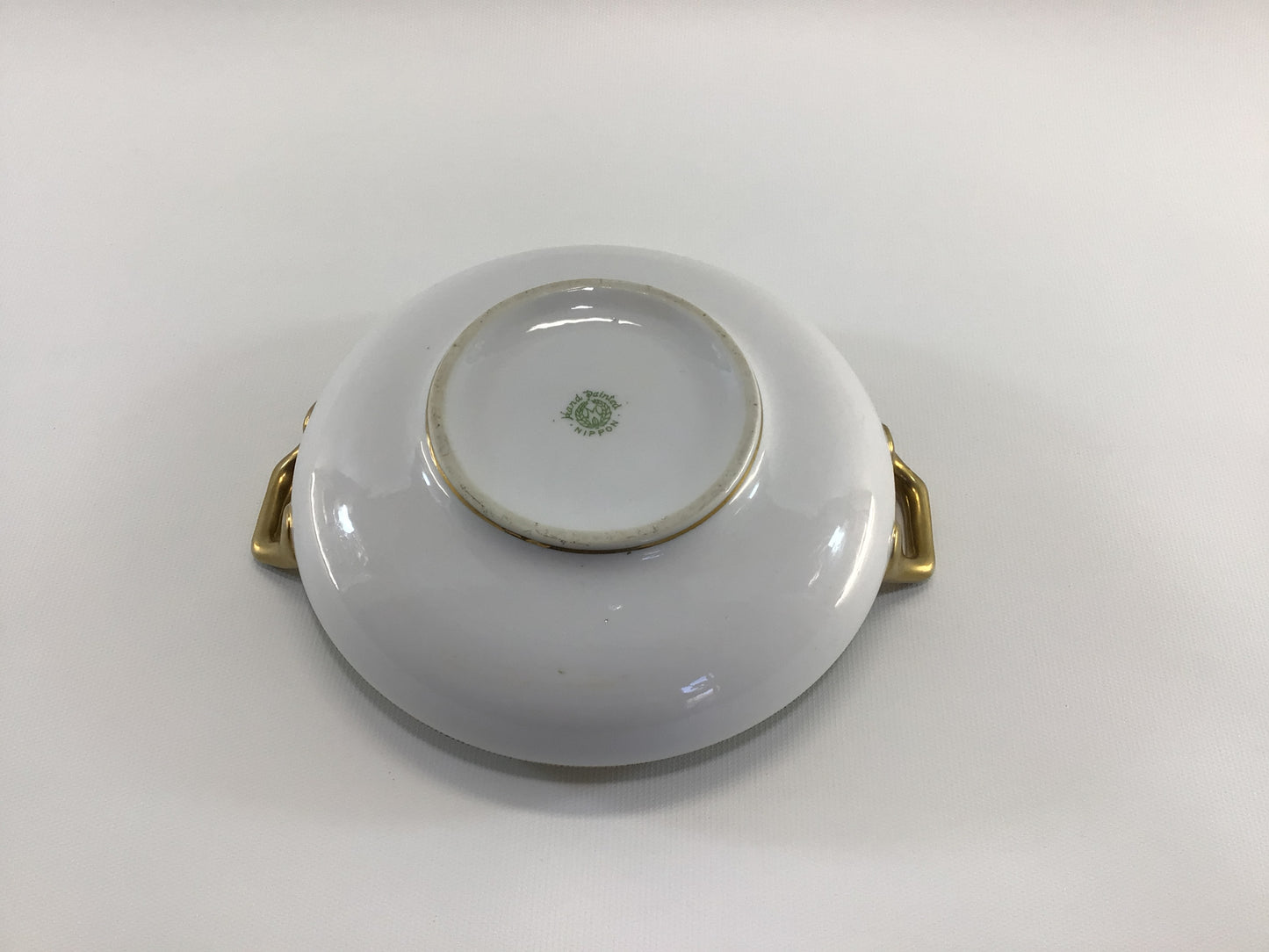 Antique Quality Nippon Porcelain Ceramic 7" Bowl with Hand Painted Yellow Poppy Floral Motif and Accents