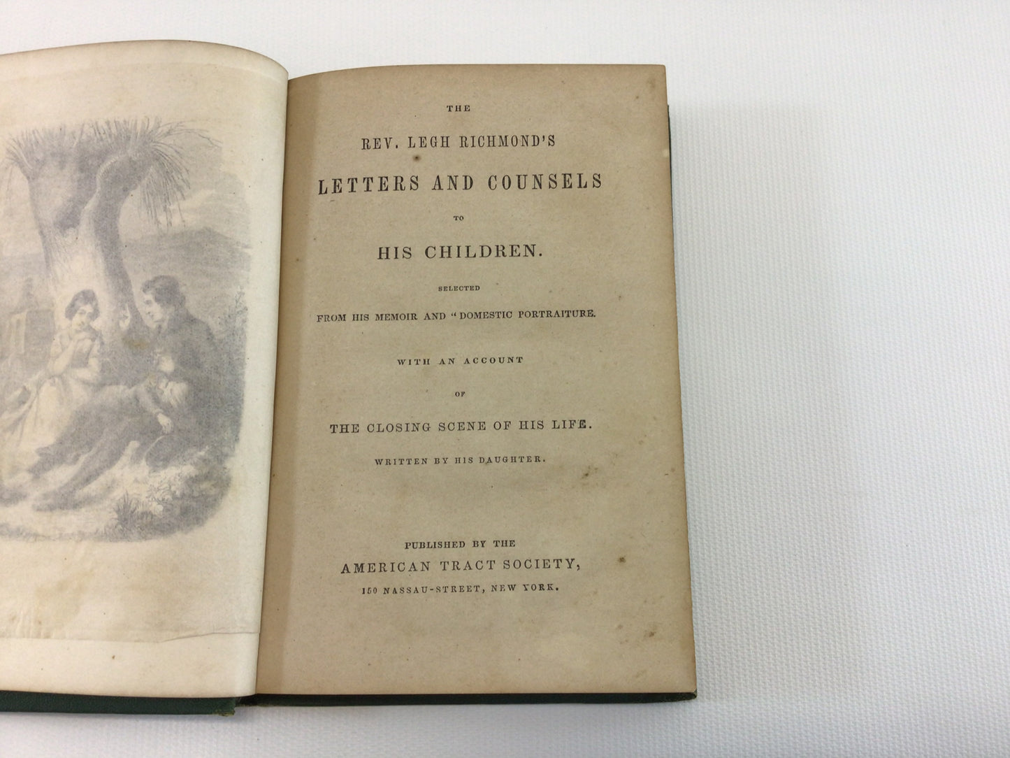 Letters and Counsels to His Children Rev Legh Richmond 1847 Rare Book