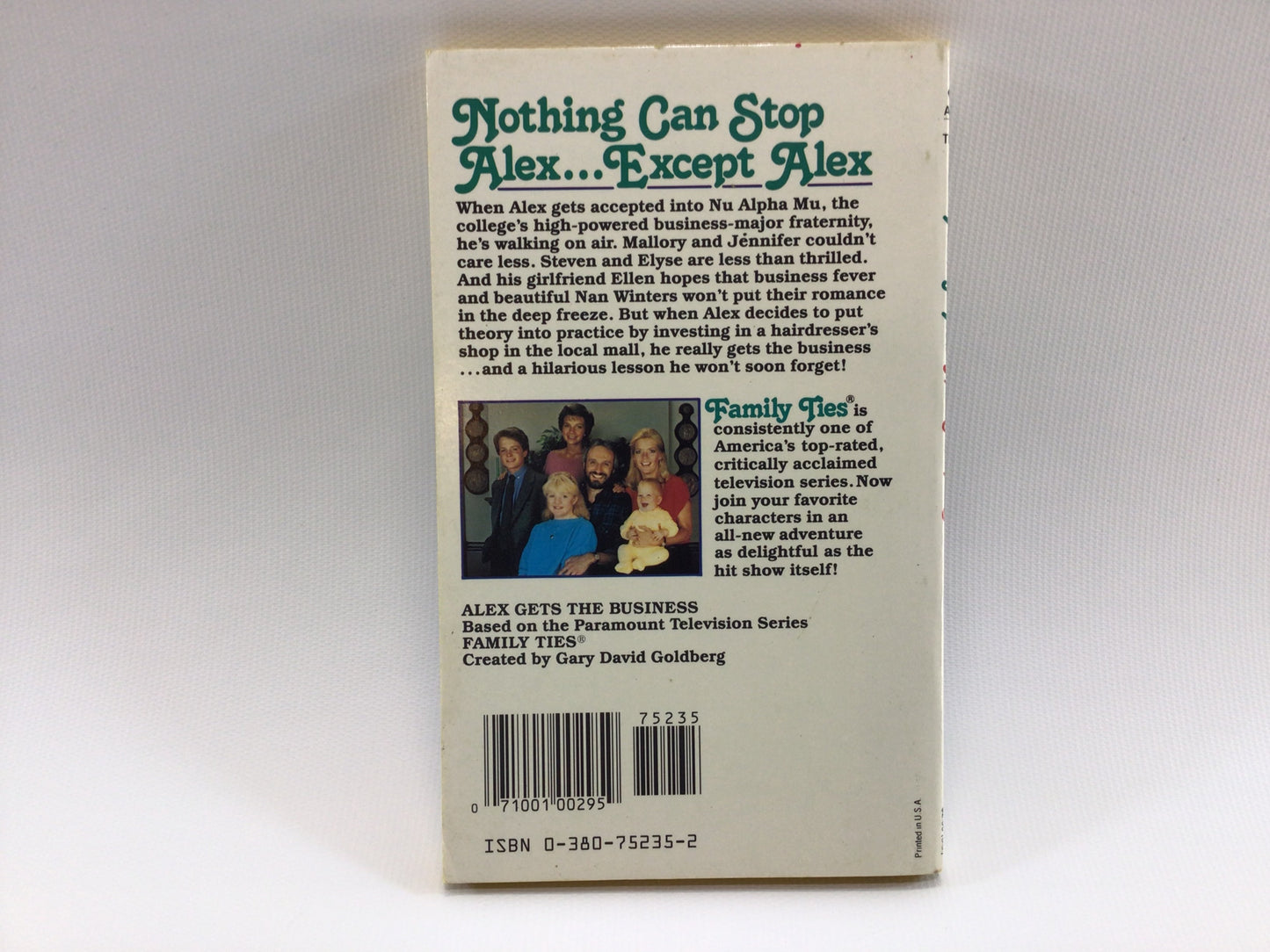 Vintage Paperback Book Family Ties Alex Gets the Business Copyright 1986