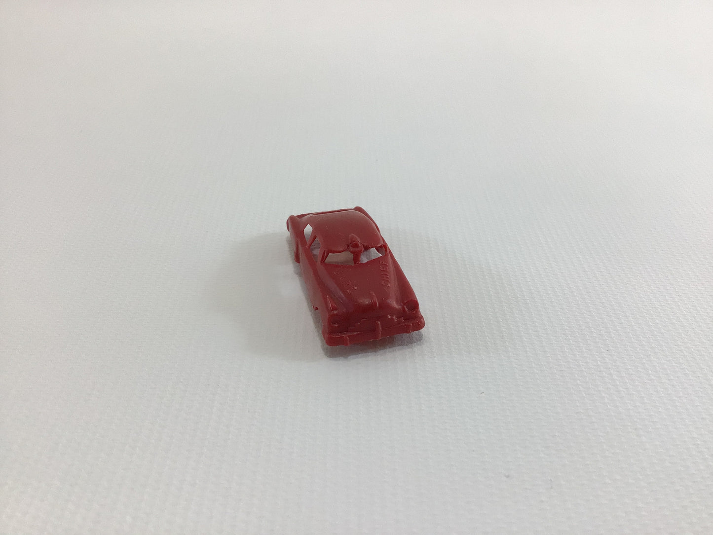 Cracker Jack Prize Fire Chief Sedan 1950s Vintage Miniature Red Plastic Toy