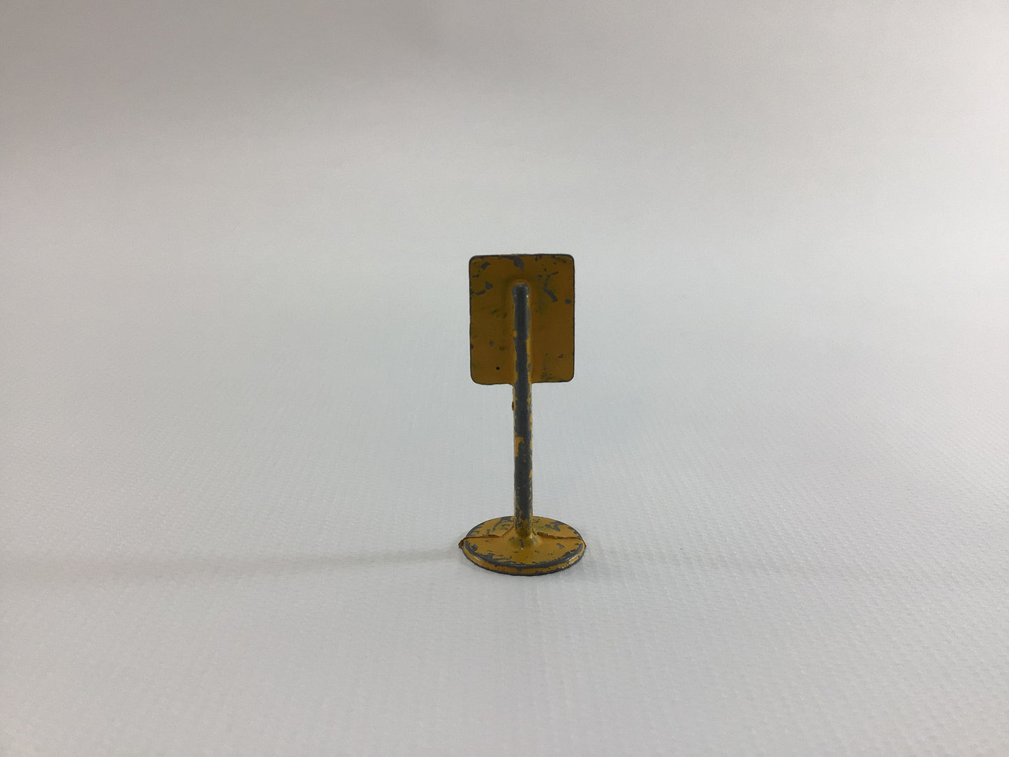 Cracker Jack Prize Tootsietoy Traffic Sign 1930s Vintage Miniature Toy Pot Metal Yellow School Slow