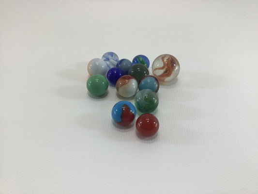 Assorted Toy Marbles Lot of 13 Includes One Orange Cat Eye Shooter Vintage Pre 70s Machine Made