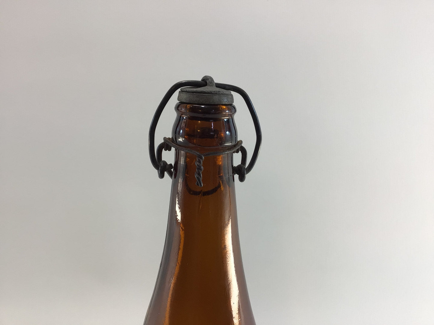 Antique Beer Bottle with Stopper Stark Tuscarawas Breweries Canton Branch Amber Pint Champagne Tooled Crown Plate Mold RG & B Co Base