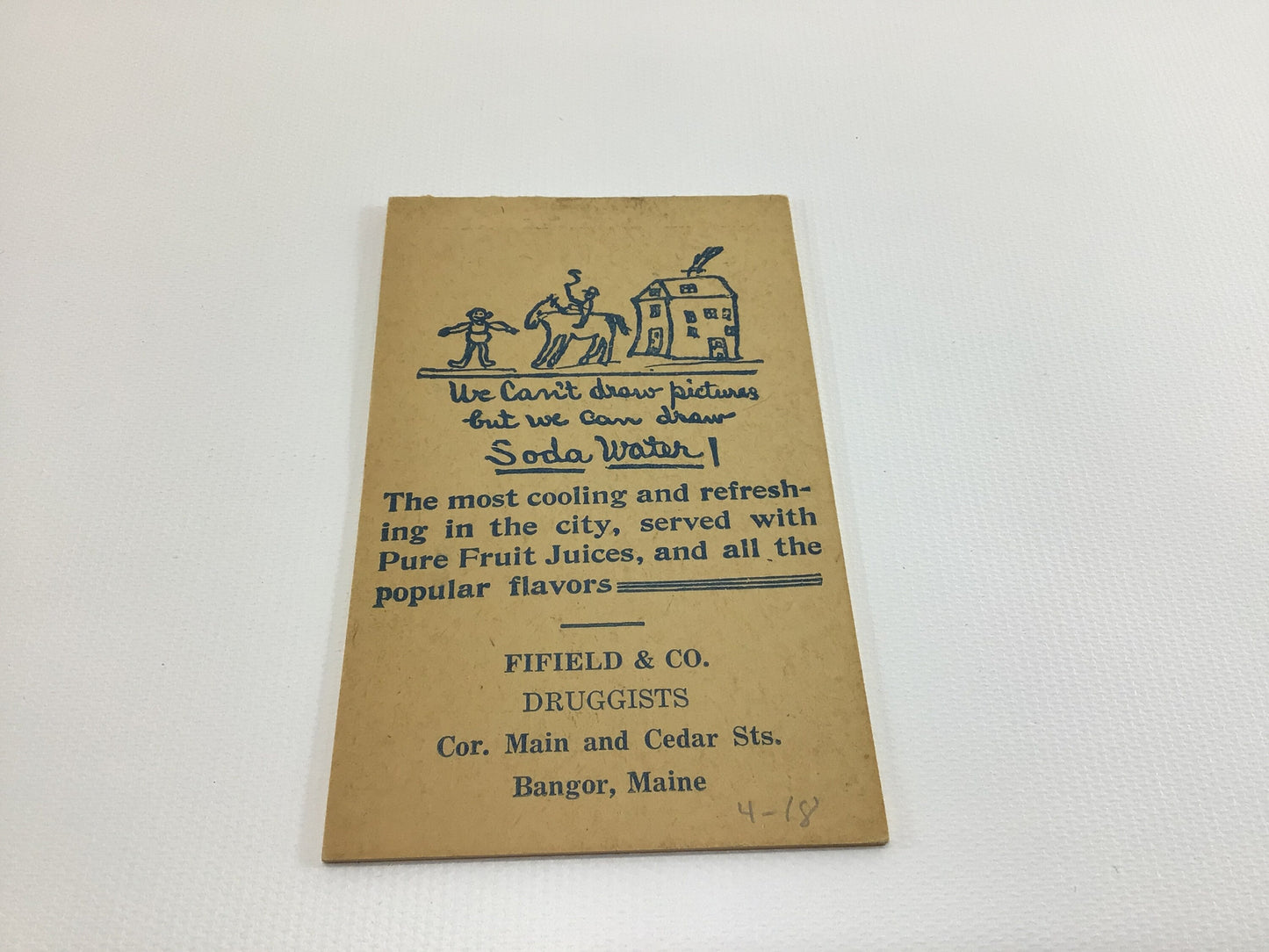 Bromo Seltzer Advertising Give Away Notepad Fifield Druggists Bangor Maine Vintage Ephemera