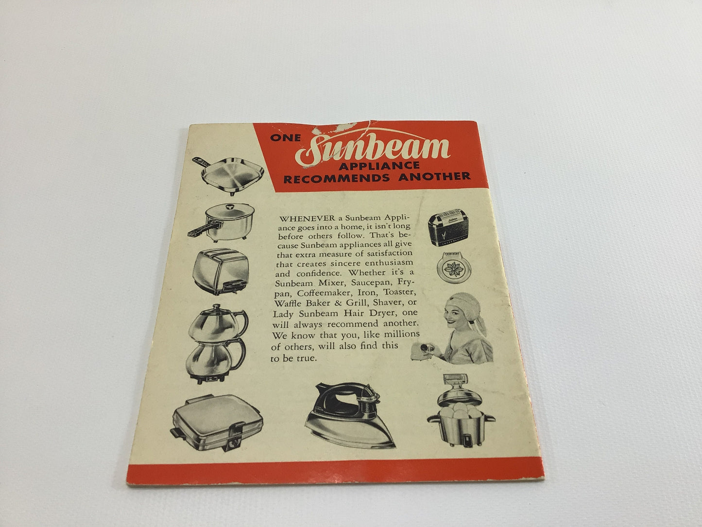 Sunbeam Hand Mixer Recipe Book and Instructions Mid Century Kitchen Ephemera