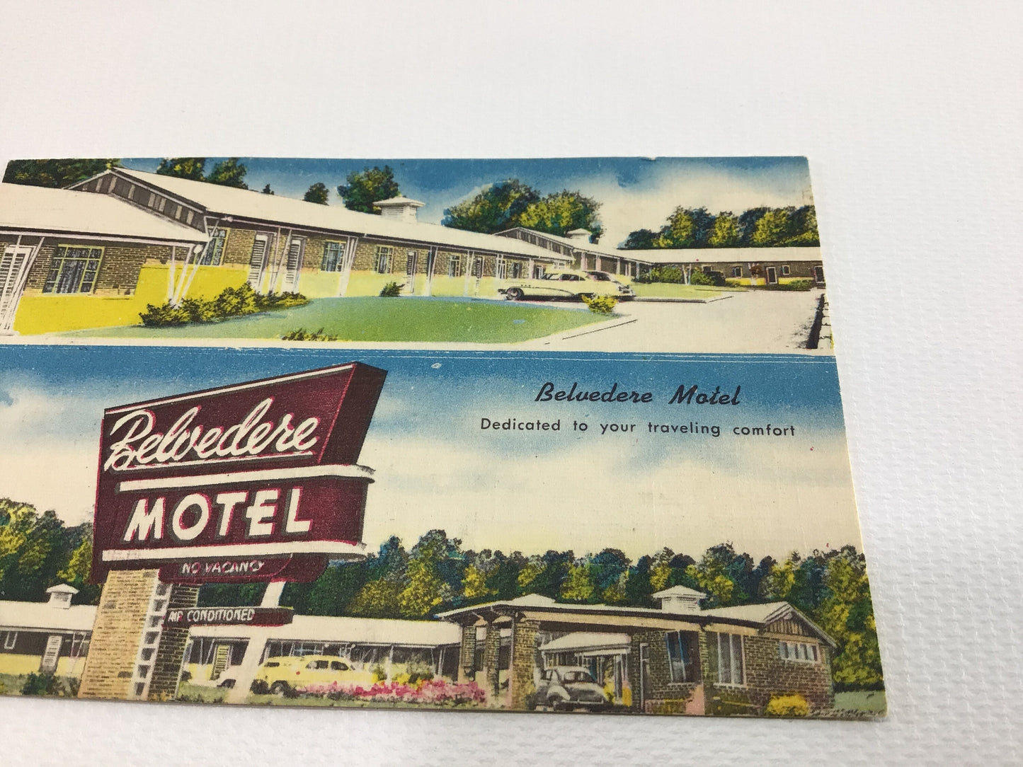 Belvedere Motel Pocket Business Information Card Vintage Atlanta Georgia Ephemera