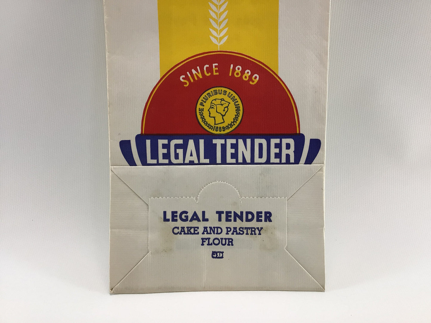 Legal Tender Cake and Pastry Flour 5 lb Bag Vintage Nerychel & Sons Chesaning Michigan Ephemera