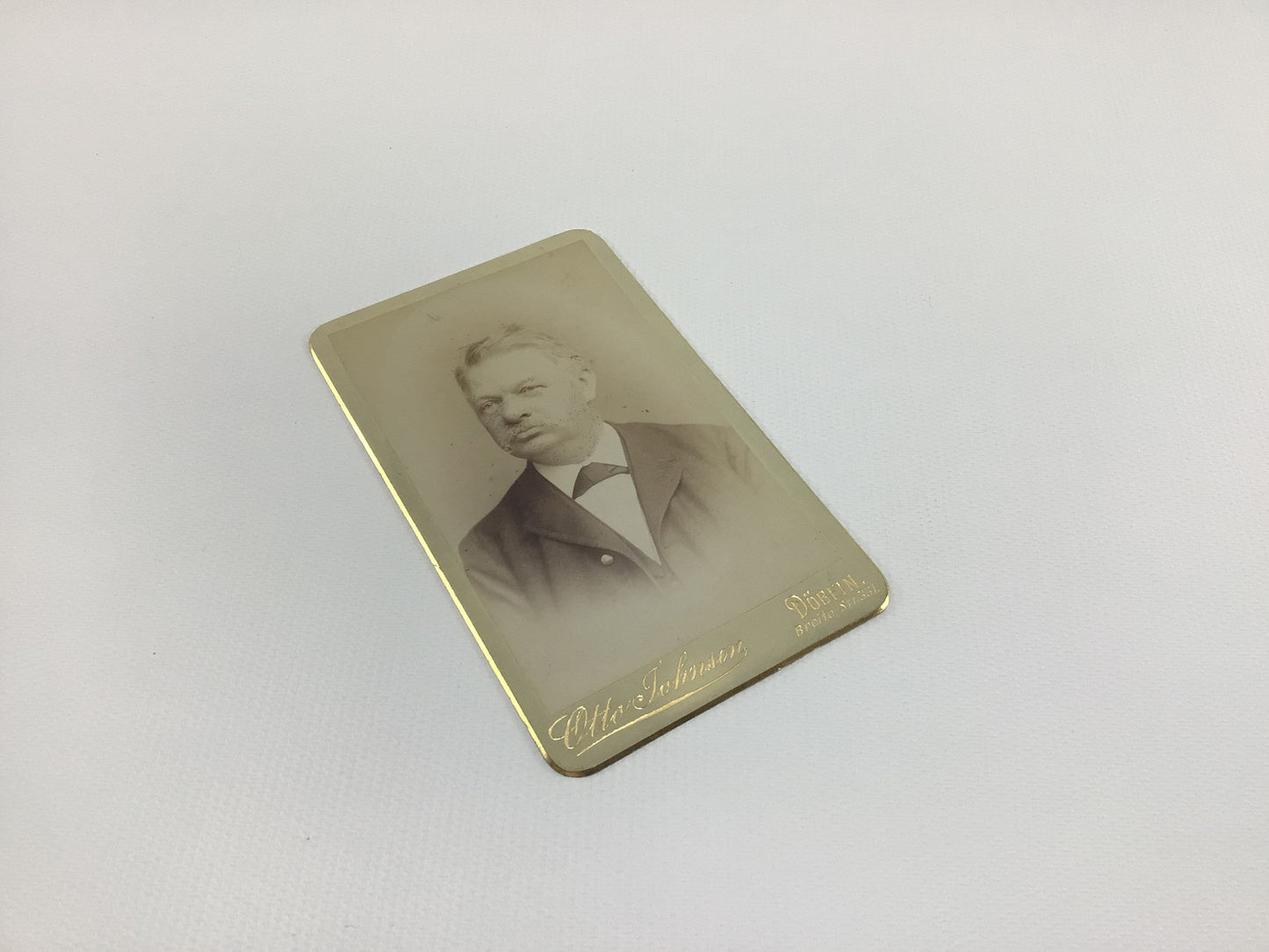 Victorian CDV Cabinet Card 2.5" x 4" Portrait Photograph Older Gentleman Dobeln Germany from Gerhardt Antique Family Album Collection