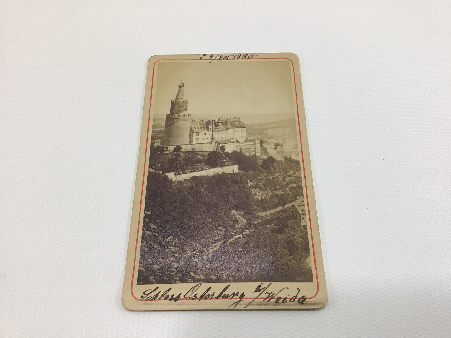 Victorian CDV Cabinet Card Photo 2.5" x 4" Schloss Osterburg Castle Weida Germany from Gerhardt Antique Family Album Collection