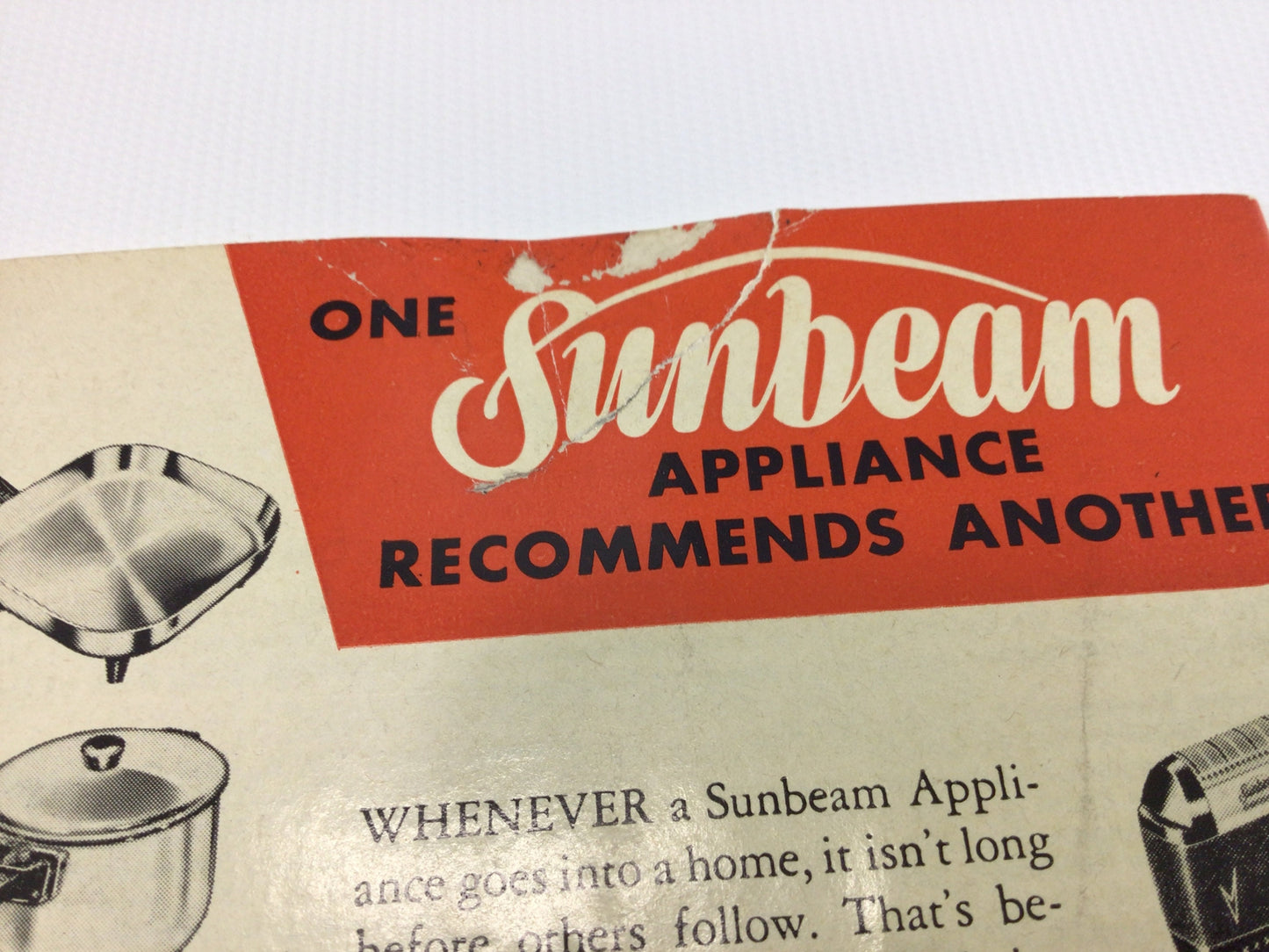 Sunbeam Hand Mixer Recipe Book and Instructions Mid Century Kitchen Ephemera