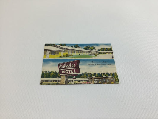 Belvedere Motel Pocket Business Information Card Vintage Atlanta Georgia Ephemera