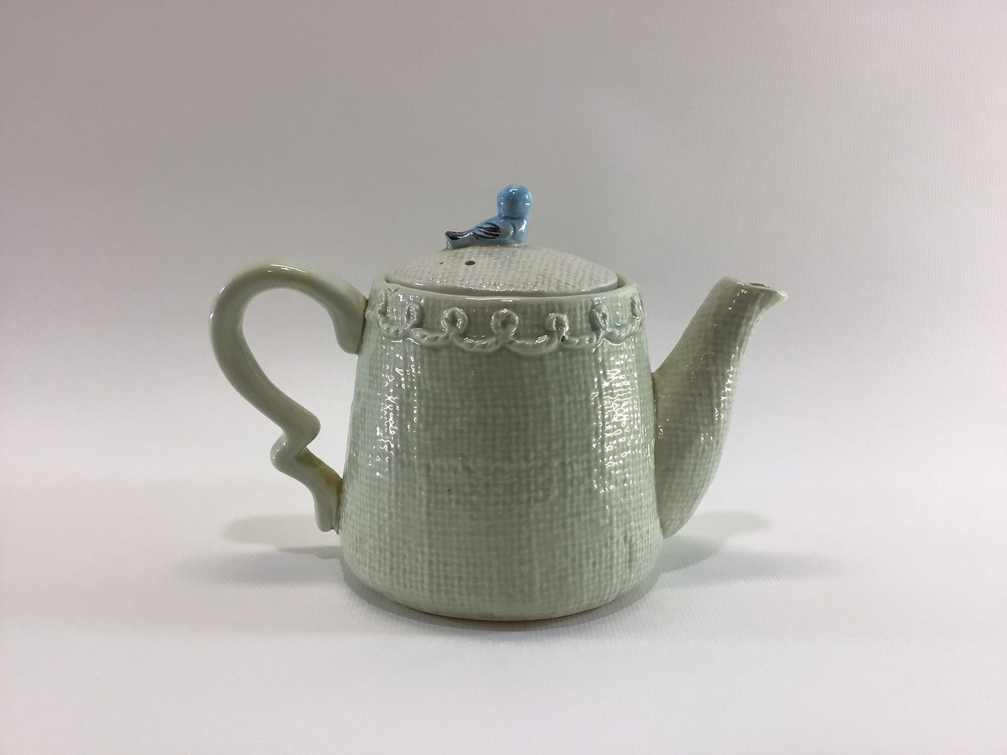 Enesco Ceramic Bluebird Teapot E-7266 Mid Century Kitchen Collectibles