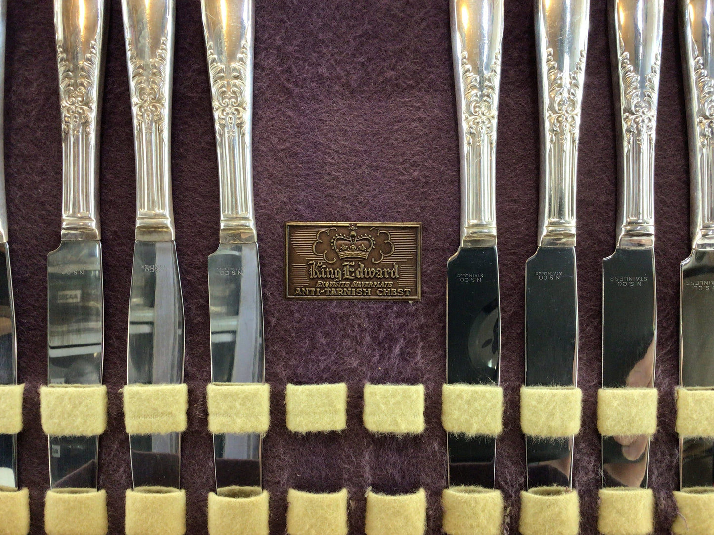 12 Piece Flatware Service 70 Pcs King Edward National Silverplate Co Vintage Quality Silverware in Art Deco Era Chest