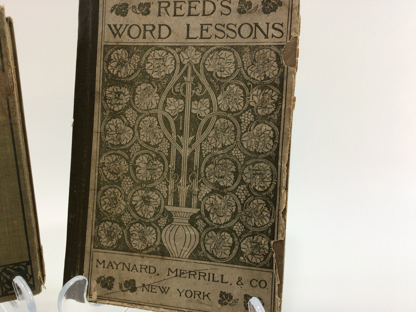 Antique School Textbooks Higher Lessons in English 1903 and Word Lessons 1902