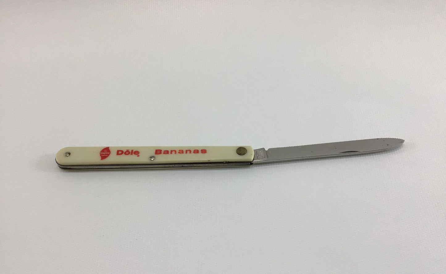 Serrated Edge 4" Fruit Knife Vintage Dole Bananas Advertising Colonial Stainless