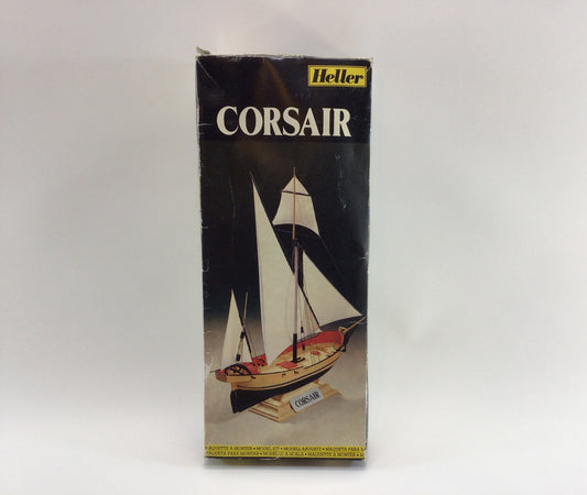 Corsair Ship Sailing Vessel Vintage Heller Model Kit 1/150 Scale No 616 - Partially Built