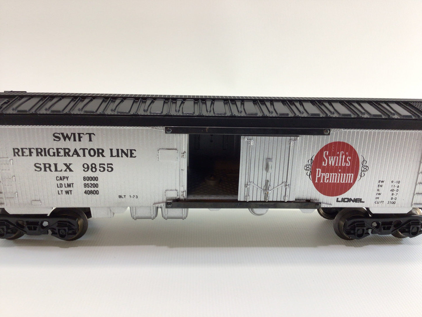 Lionel Box Car Swift Premium SRLX 9855 Vintage 1970s Miniature Modeling Model Railroad Big 027 Scale Wabash Cannonball Replacement Part