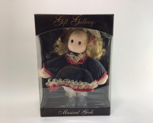 Gift Gallery Musical Girls Dancing Wind Up 11" Plush Doll Music Box Plays Love Story