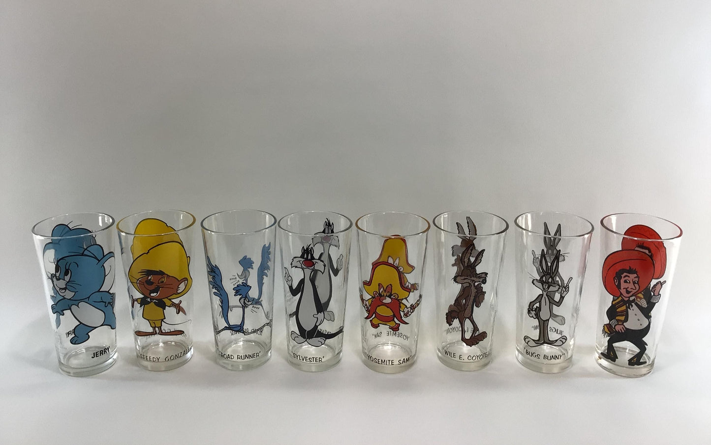 Pepsi Cola Cartoon Character Vintage ACL Collectible 12 fl oz Drinking Glass - CHOOSE ONE