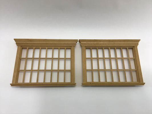 Houseworks Dollhouse Shadow Box Windows Two 5" x 7" Miniature 1:12 Scale Vintage Quality Wooden Project Pieces