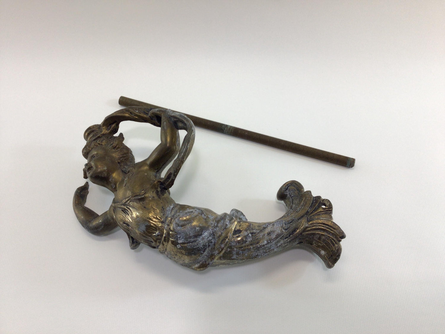 Bronze Mermaid Figural Lamp Part Antique Lighting Fixture Replacement Piece Moreau 652