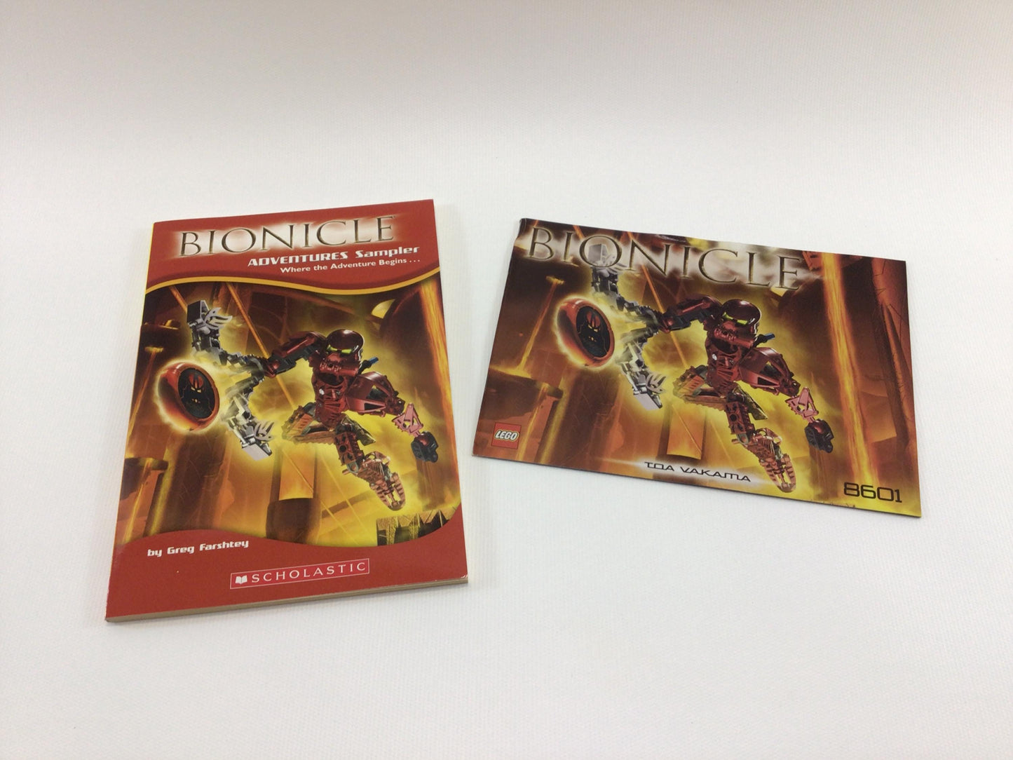 Lego Bionicle Toa Vakaitla 8601 Instruction Manual and Adventures Sampler Softcover Book