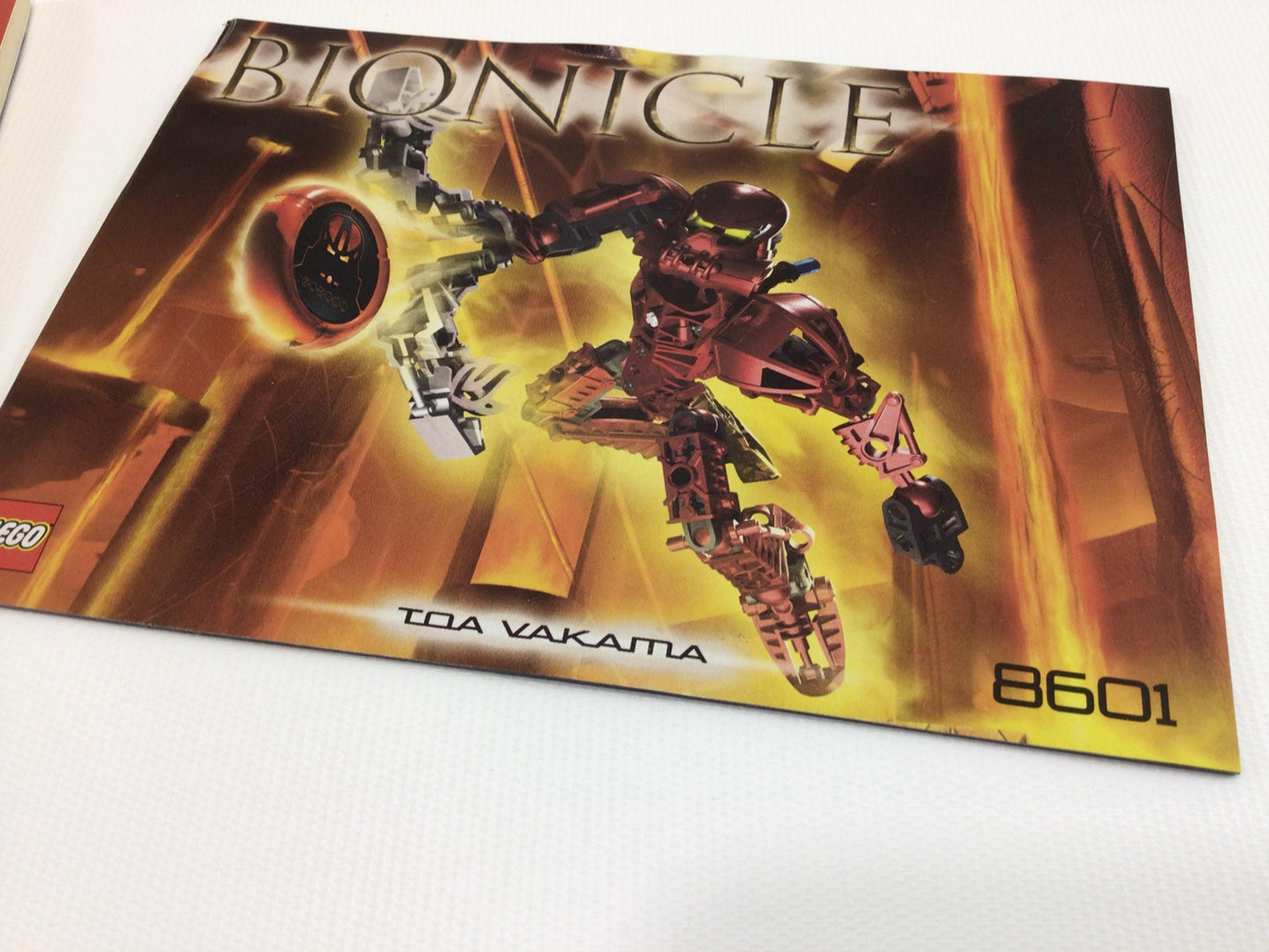 Lego Bionicle Toa Vakaitla 8601 Instruction Manual and Adventures Sampler Softcover Book