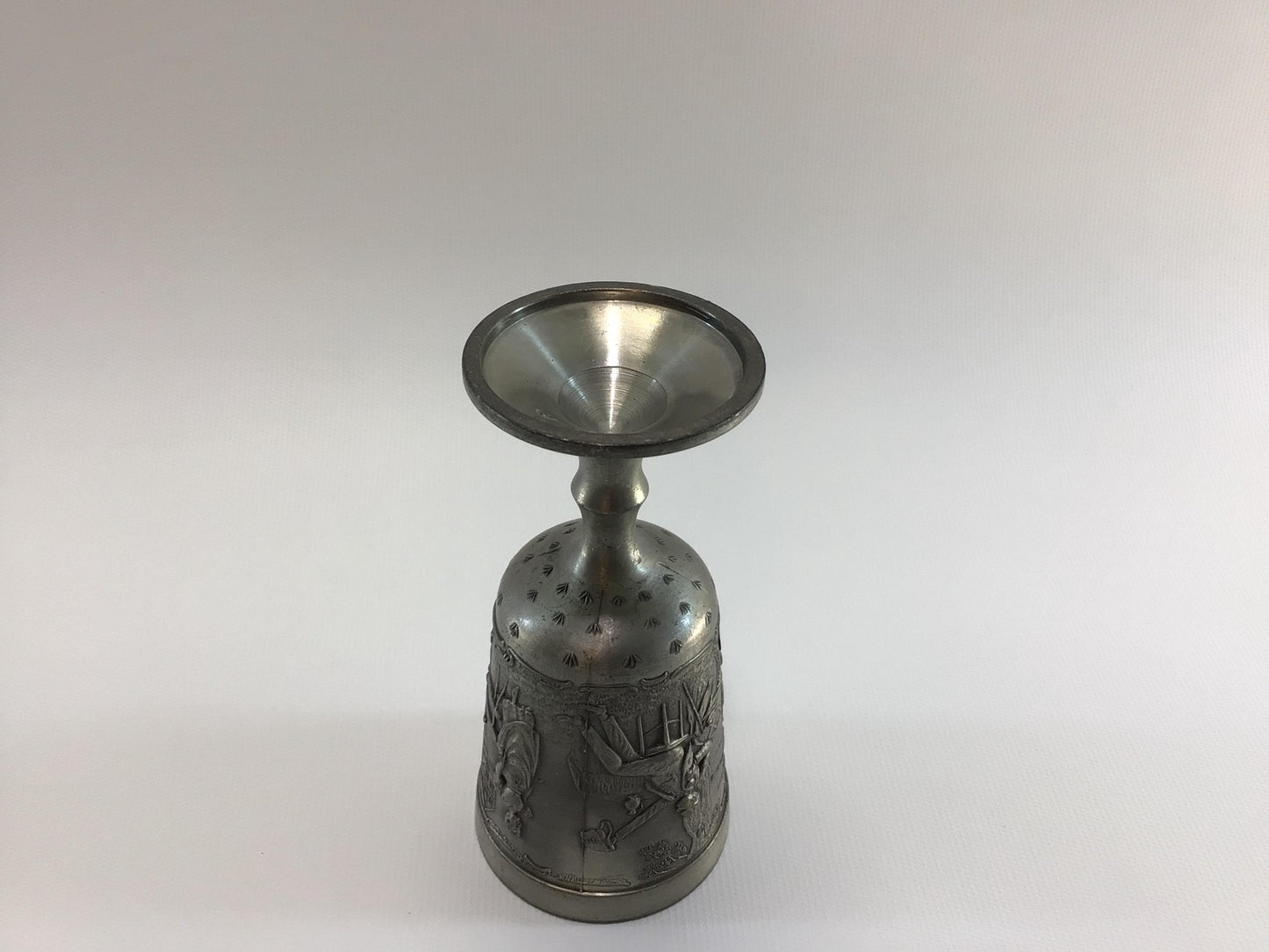 Pewter Goblet Vintage Made in Germany Frieling Zinn Olde Tavern Relief Design