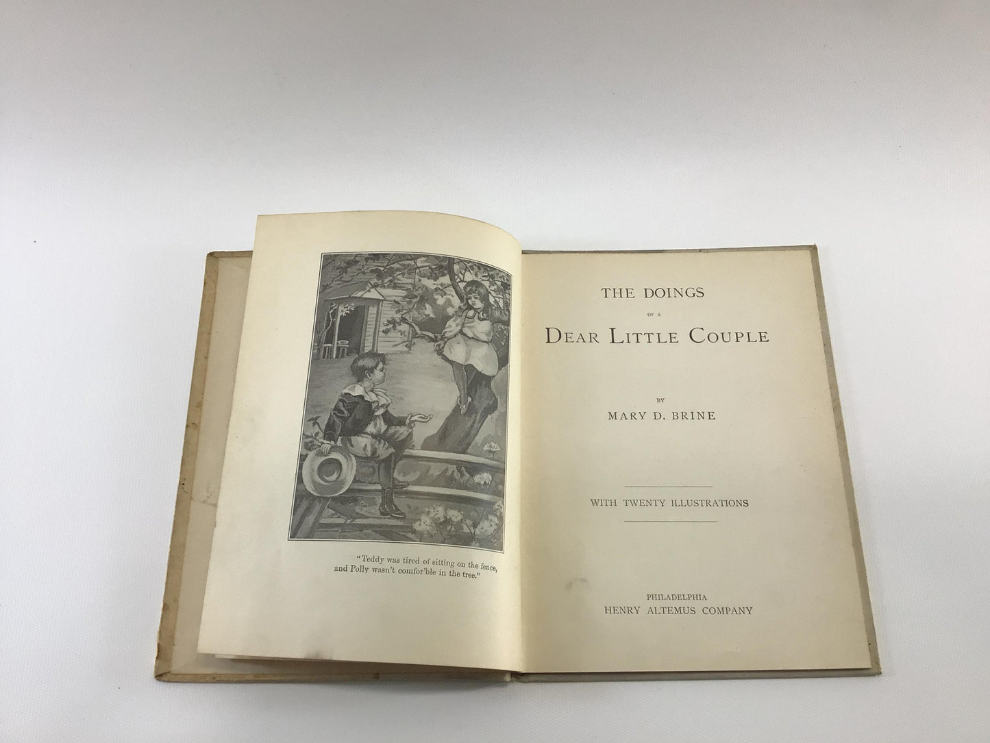 Antique Hardcover Children's Book The Doings of a Dear Little Couple Copyright 1900 by Mary D Brine