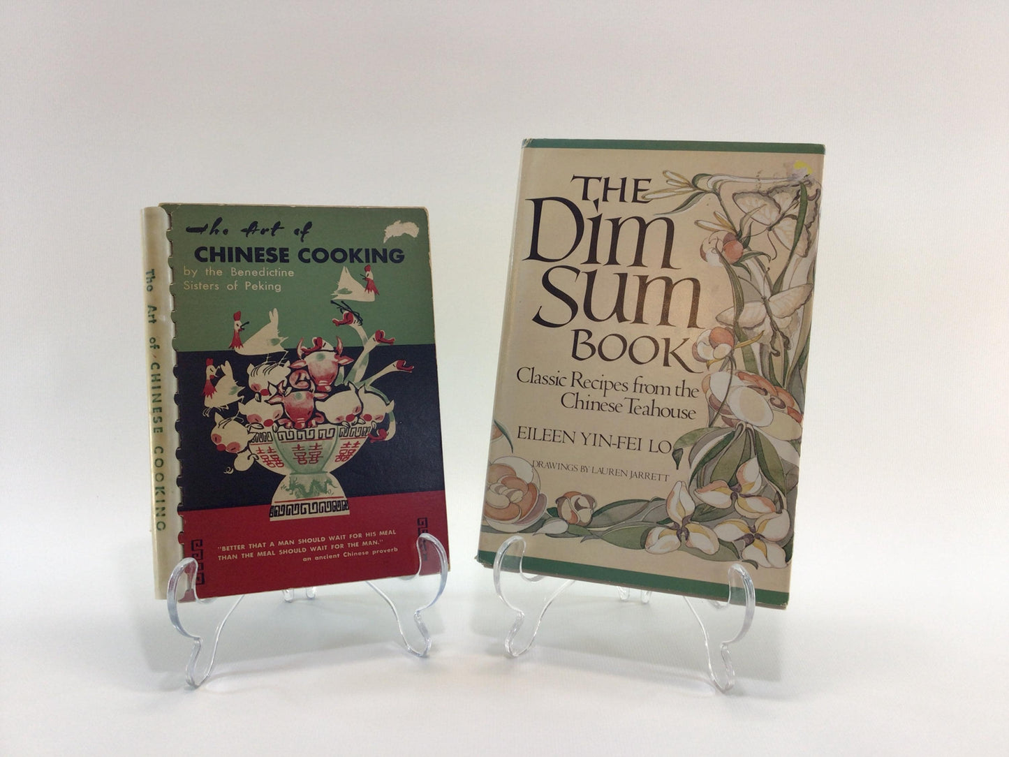 Cookbooks Chinese Recipe Books Vintage Illustrated with Main Dish, Sides and Desserts. Hardback and Spiral Cover.