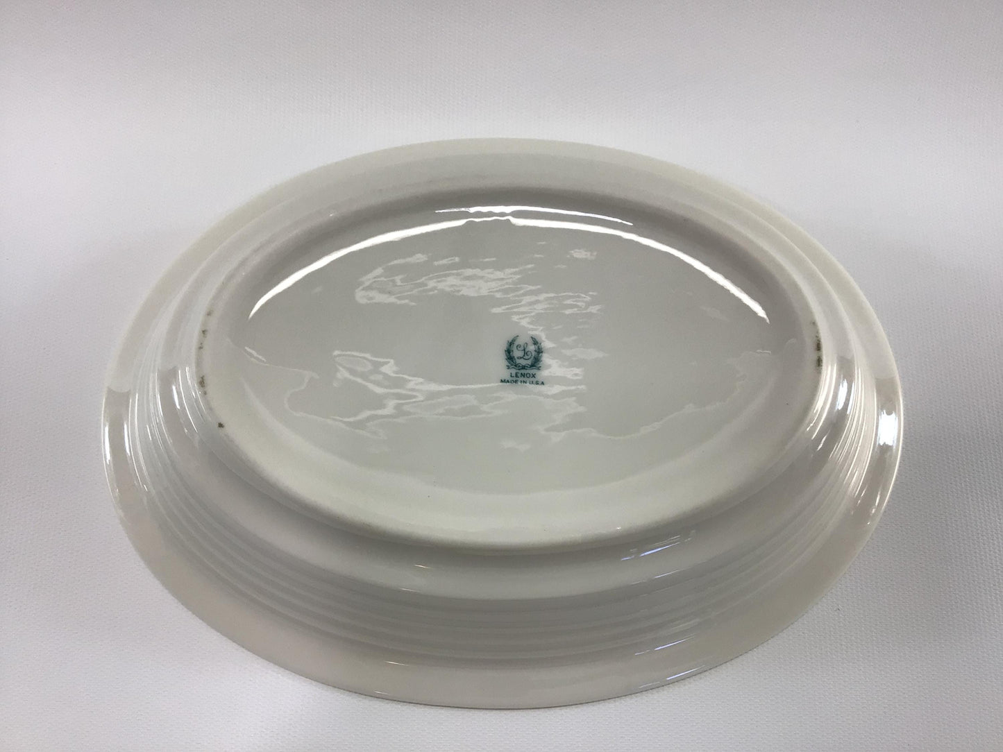 Lenox Terrace White China 9" Oval Vegetable Bowl Art Deco Era Dining Service Replacement Piece