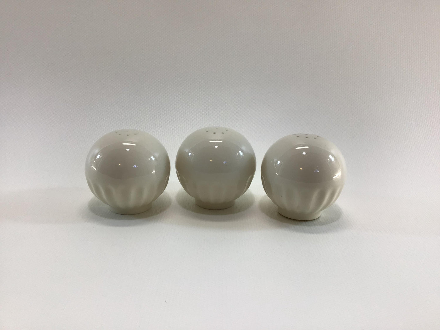 Lenox Terrace White China Salt and Pepper Shakers 3 Art Deco Era Dining Service Replacement Pieces