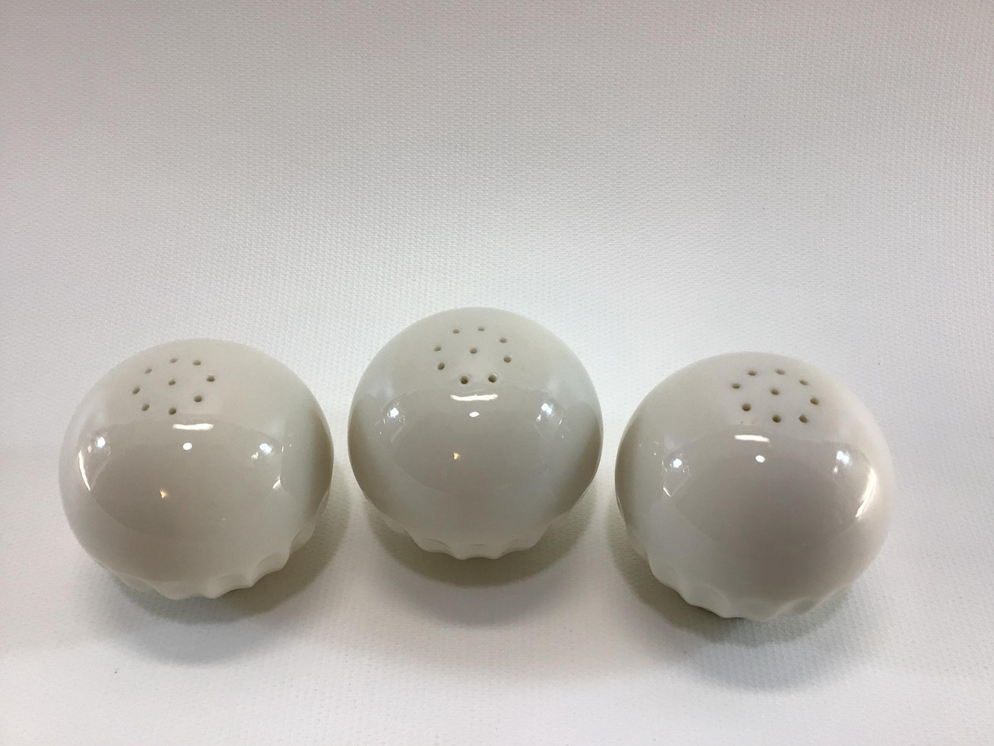 Lenox Terrace White China Salt and Pepper Shakers 3 Art Deco Era Dining Service Replacement Pieces