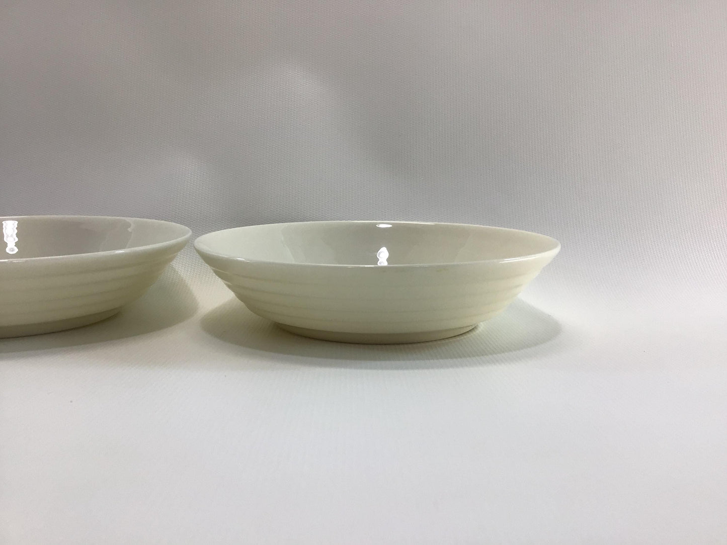 Lenox Terrace White China 5" Fruit Dessert Bowls 2 Art Deco Era Dining Service Replacement Pieces