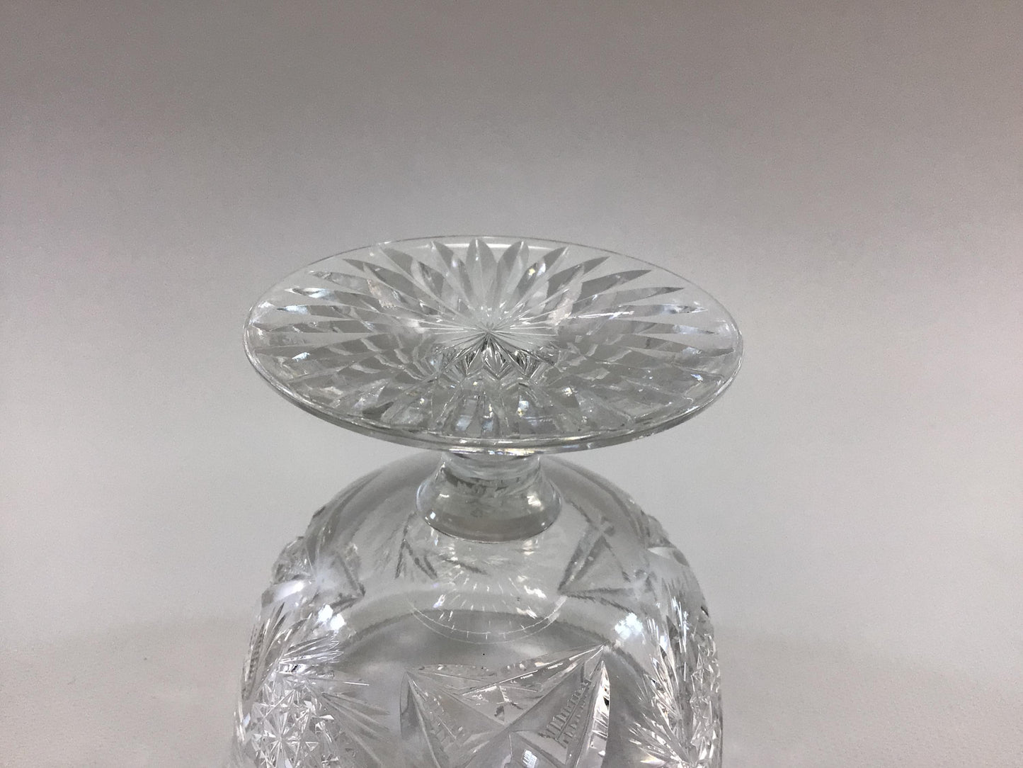 Pinwheel Fruit Dessert Cup Antique Cut Clear Crystal Replacement Stemware Piece