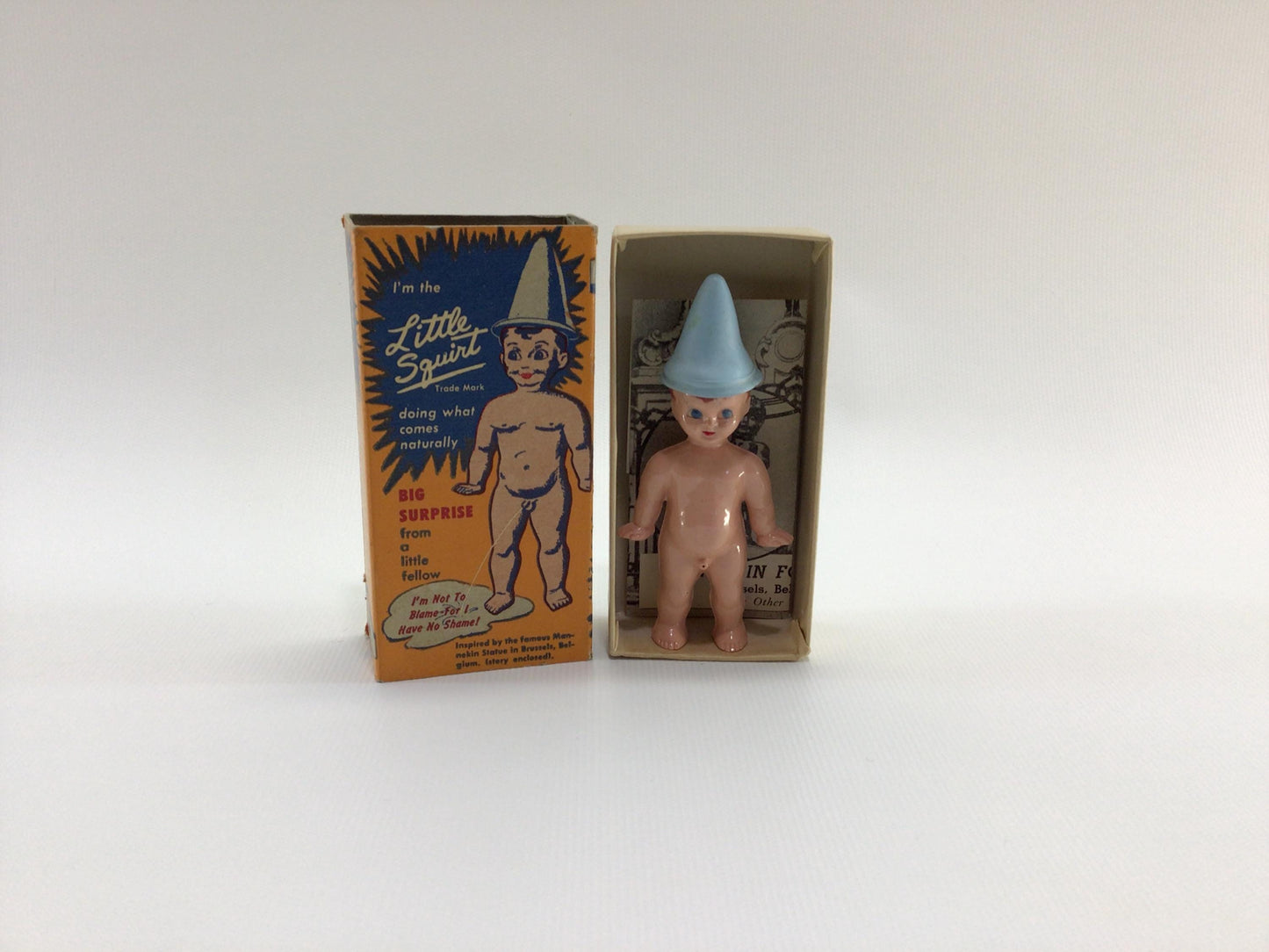 Hard Plastic 4" Dunce Cap Doll Little Squirt Vintage Kitschy Novelty Toy