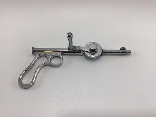 Hand Drill Auger Pistol Grip Handle P&S Surgical Nickel Chrome Vintage Medical Instrument Gadget