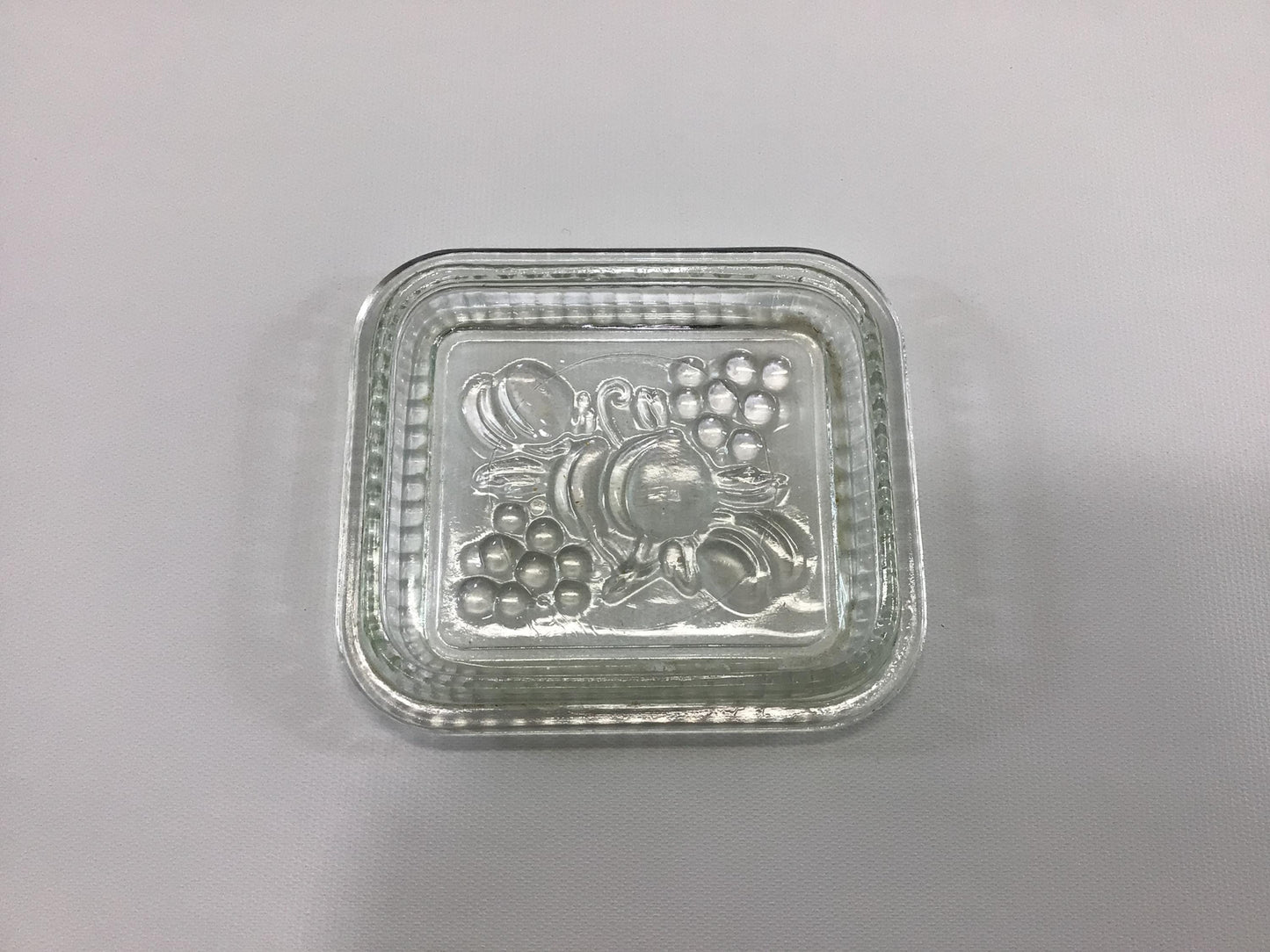 Federal Glass Refrigerator Dish Lid Embossed Fruit Vintage Rectangle Butter Food Storage Container Replacement Part