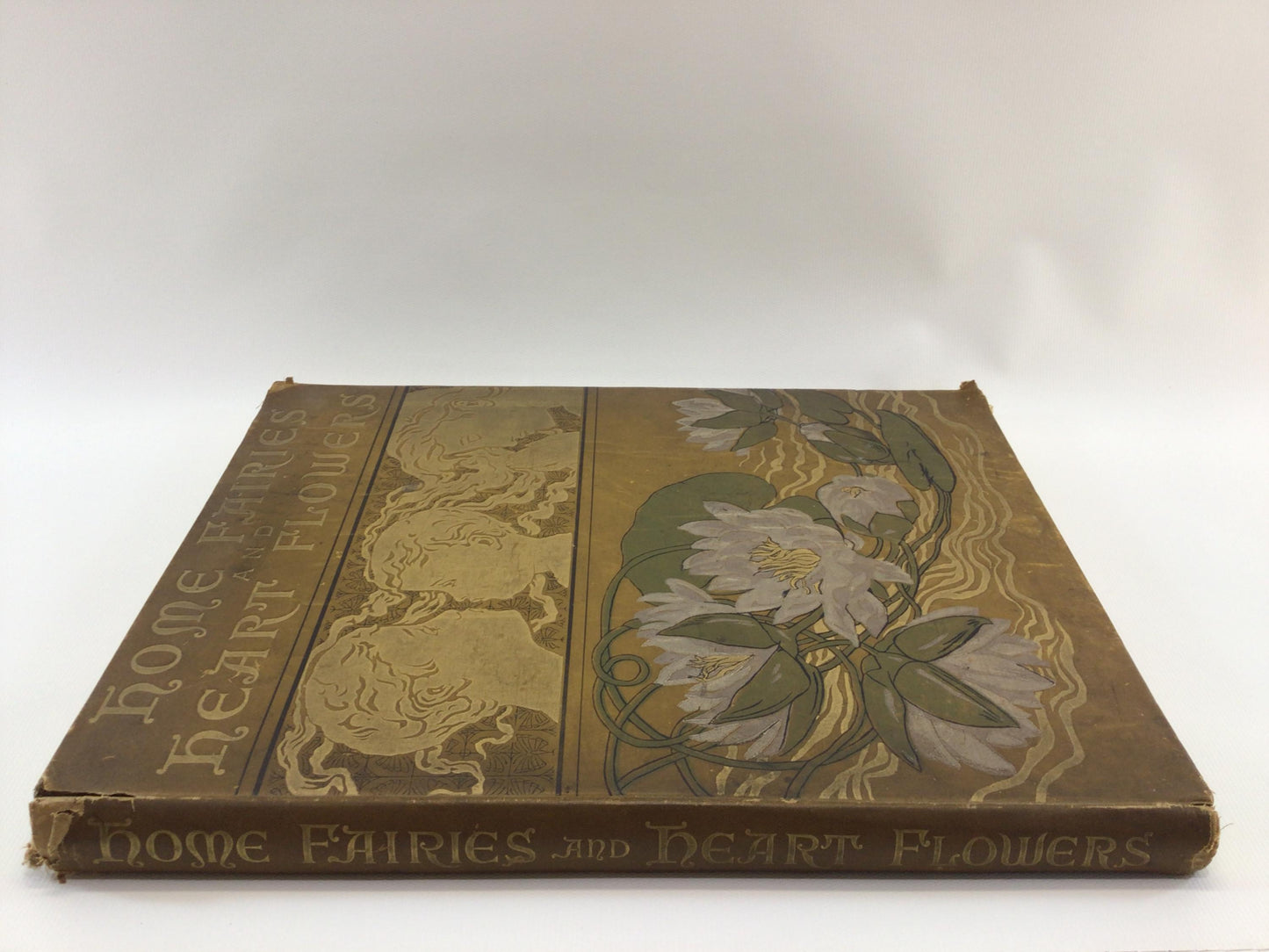 Antique Hardcover Book Home Fairies and Heart Flowers Pub 1887 French and Sangster