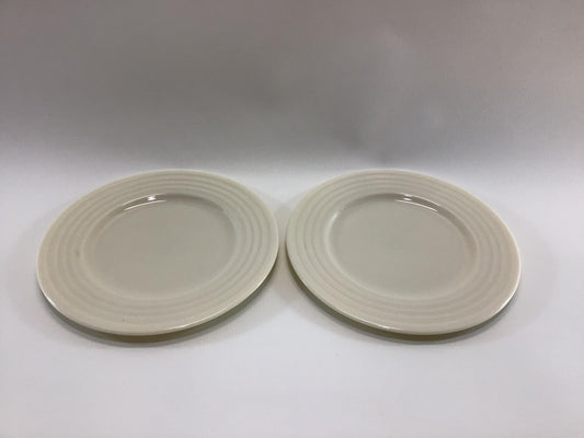 Lenox Terrace White China 6" Bread and Butter Plates 2 Art Deco Era Dining Service Replacement Pieces