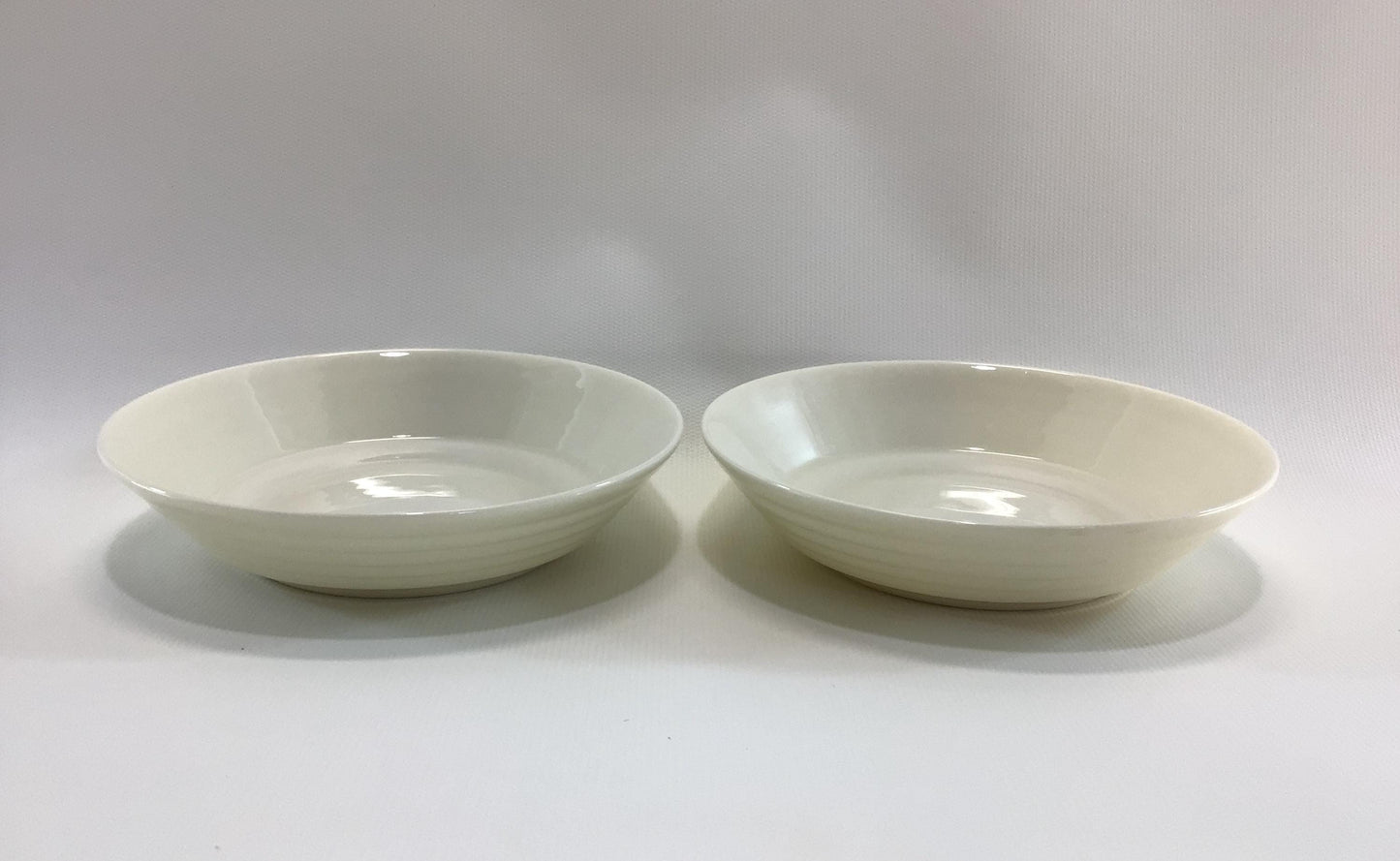 Lenox Terrace White China 5" Fruit Dessert Bowls 2 Art Deco Era Dining Service Replacement Pieces