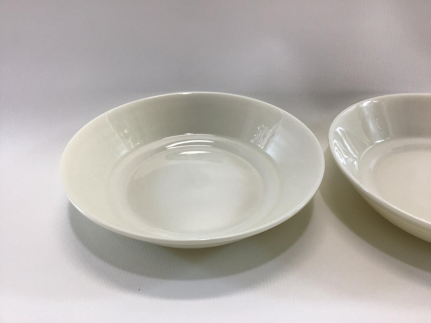 Lenox Terrace White China 5" Fruit Dessert Bowls 2 Art Deco Era Dining Service Replacement Pieces