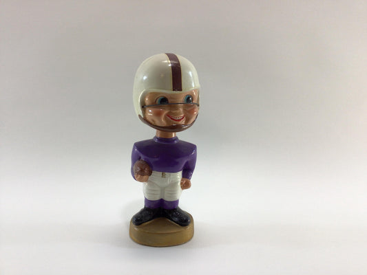 Nodder Bobblehead Vintage Ceramic 1967 Sports Specialties Collectible Purple White Uniform