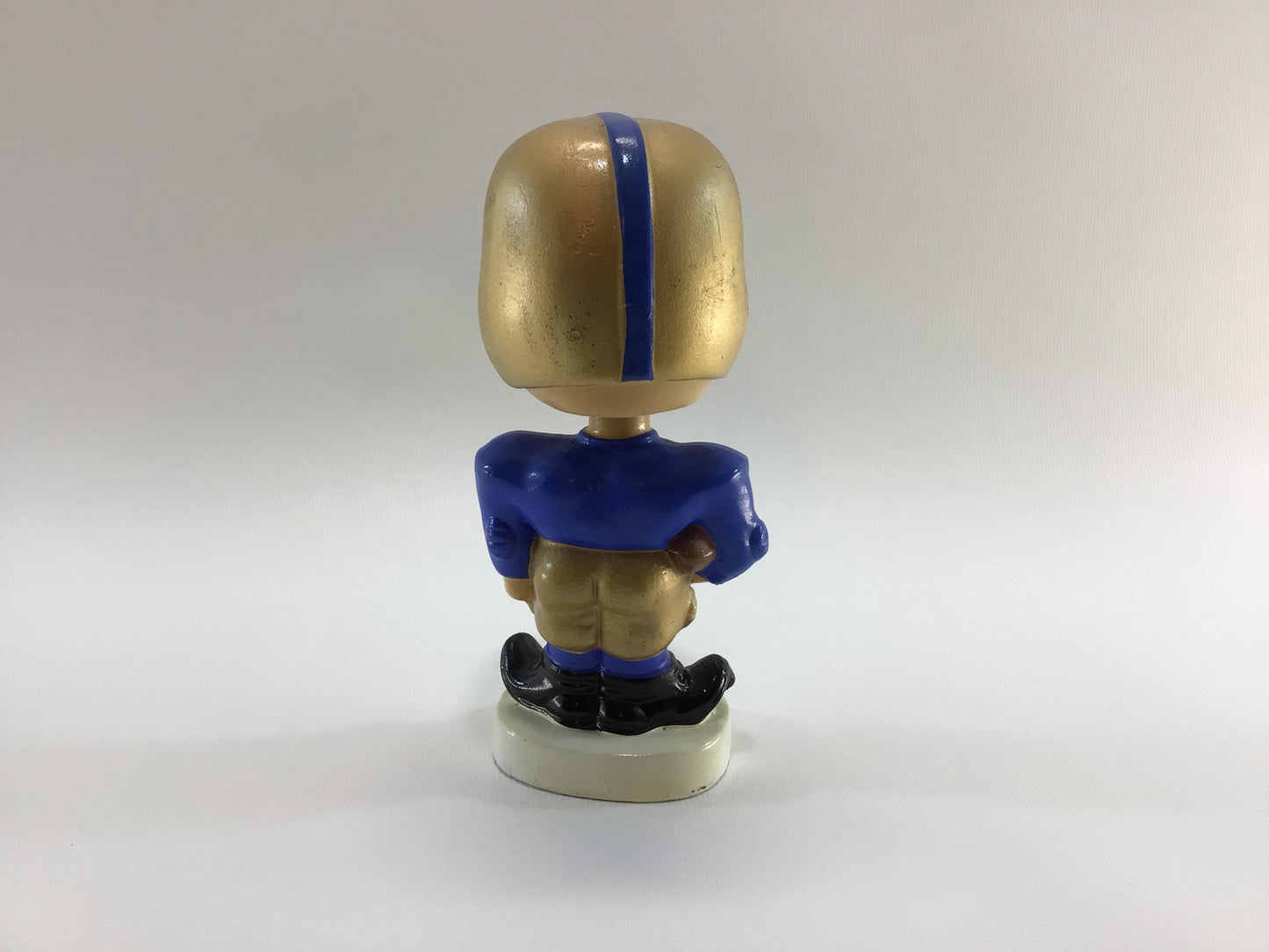 Nodder Bobblehead Vintage Ceramic Sports Collectible Blue Gold Uniform