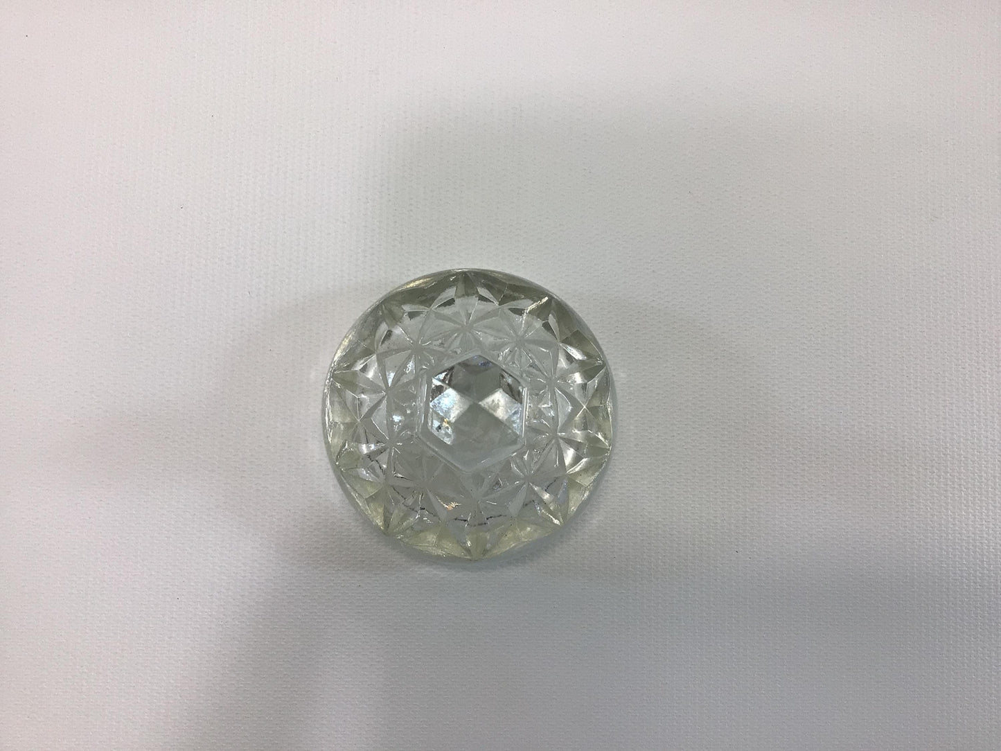 Condiment Jar Lid 2" Clear Pressed Glass Vintage Replacement Part