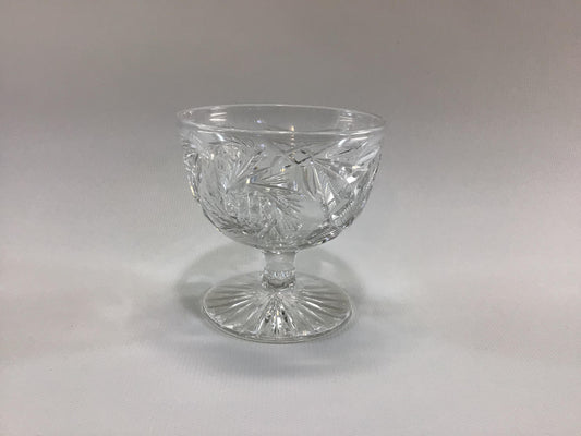 Pinwheel Fruit Dessert Cup Antique Cut Clear Crystal Replacement Stemware Piece