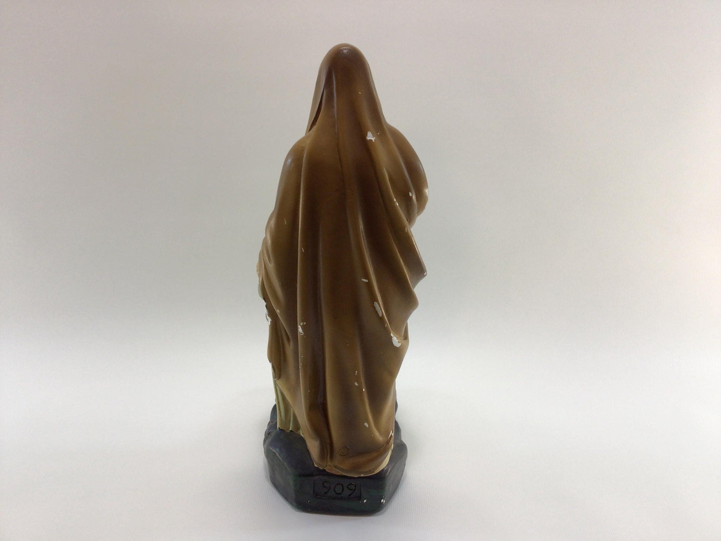 Saint Anne Shrine 13" Chalkware Figurine 909 Mid Century Religious Home Decor Catholic Altar Collectible