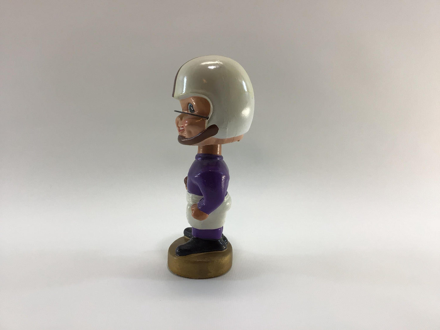 Nodder Bobblehead Vintage Ceramic 1967 Sports Specialties Collectible Purple White Uniform