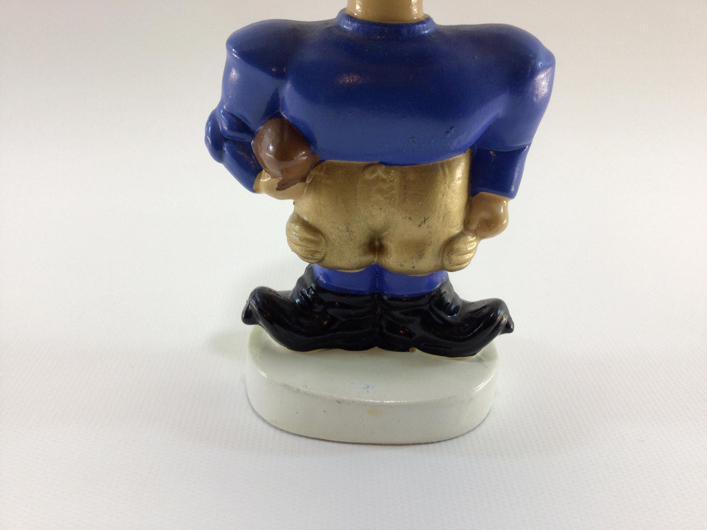 Nodder Bobblehead Vintage Ceramic Sports Collectible Blue Gold Uniform